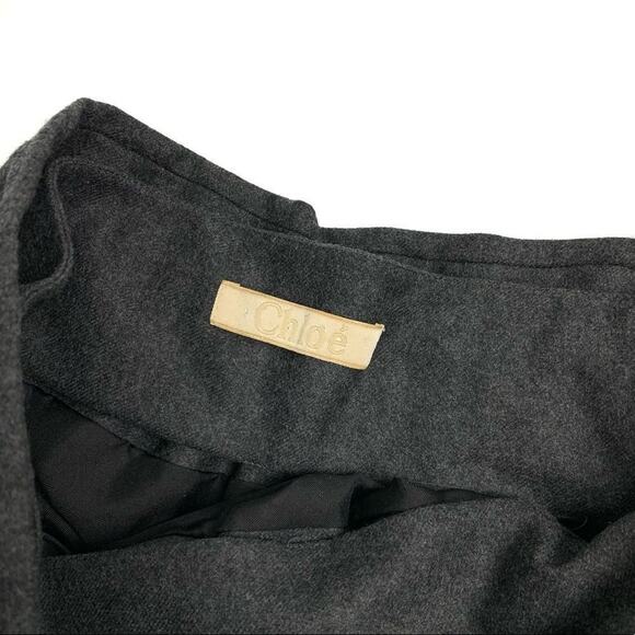 Chloe Chain Embellished Wool Skirt Size 38/ US 6 - Picture 6 of 8